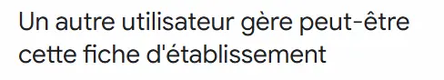 Message doublons de Google pour créer une fiche Google My Business