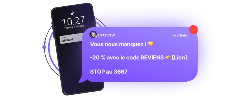 Exemple de campagne SMS marketing pour client inactif