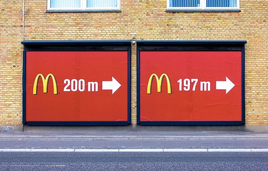 Affiche Mac Donalds pour une publicité pour restaurant 
