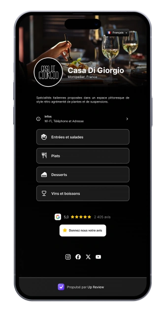 Digitalisez votre menu