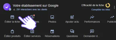 Editer la fiche pour optimiser sa fiche Google My Business