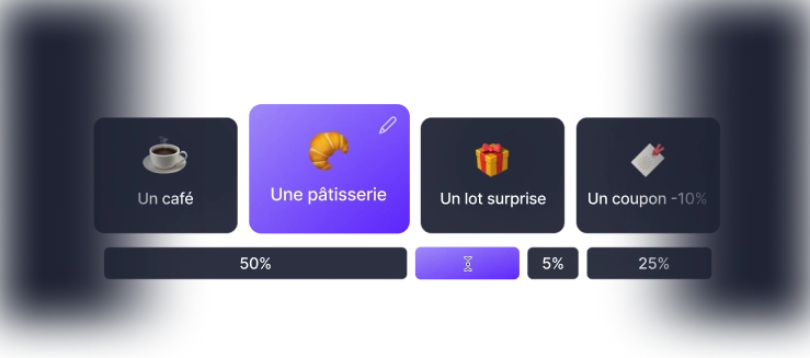 3. Personnalisez les lots et les probabilités de gagner
